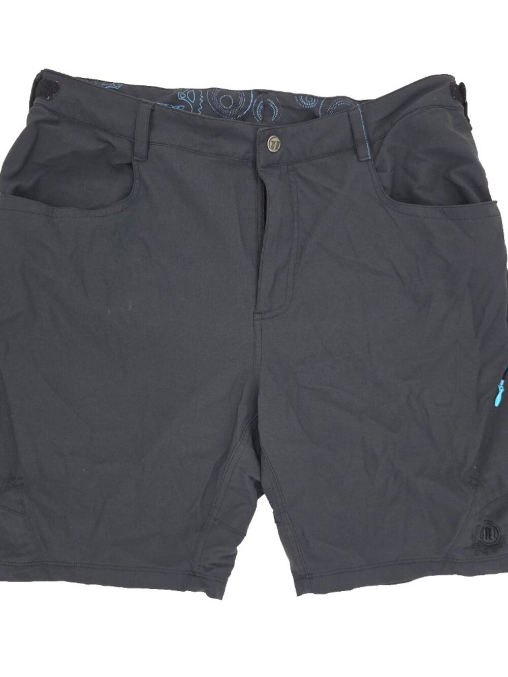 Novara Shorts Mens Large Black Cargo Zip Pockets Lightweight Stretch